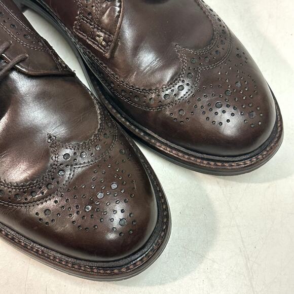 EXCELLENT Grant Stone x J. Crew Ludlow Longwing Wingtip Derby Bench Made 8 D - Picture 7 of 13